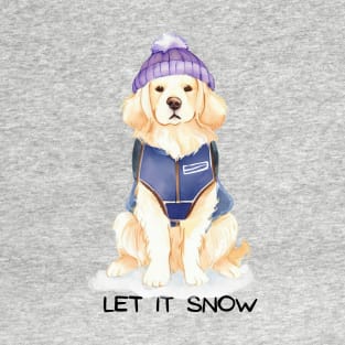 LET IT SNOW - Golden Retriever T-Shirt